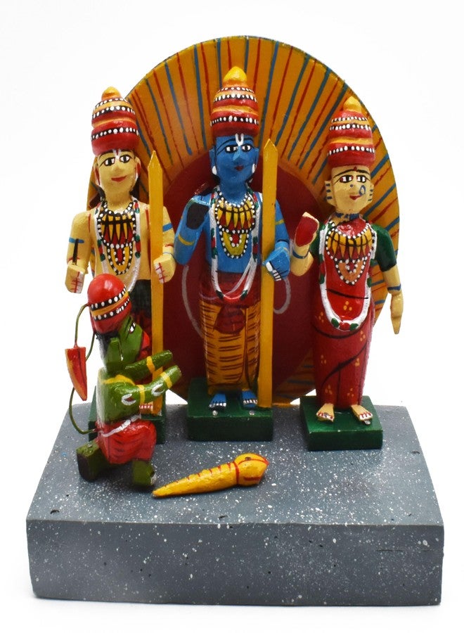 justhandmade Wooden Lord Ramar Pattabhishekam Set | Golu Bommai | Home Decor Showpiece | Gift - Image 1